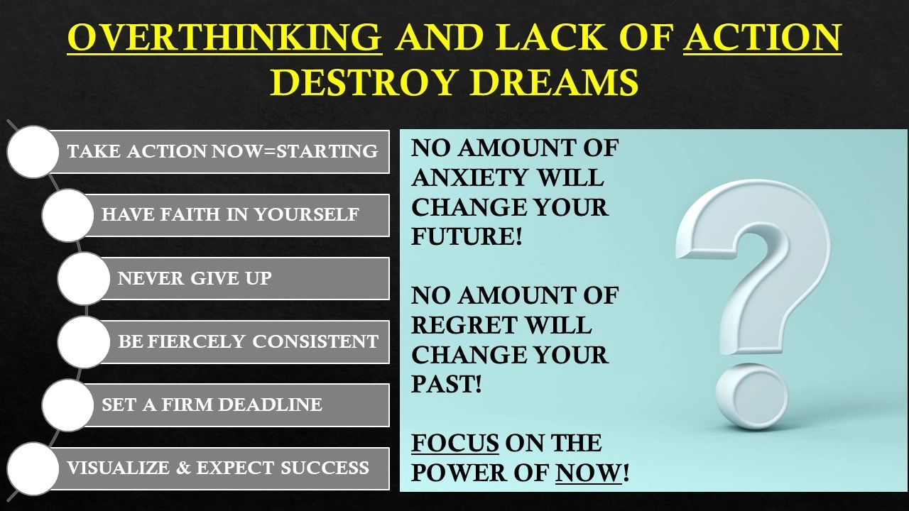Unthinkingly OVERTHINKING AND LACK OF ACTION DESTROY DREAMS!
