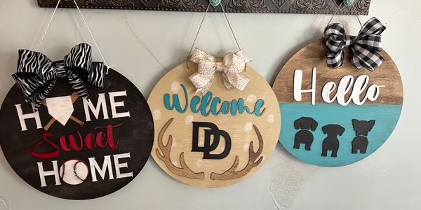 Custom hand painted door signs. 