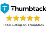 Thumbtack 5 Star Rated Logo