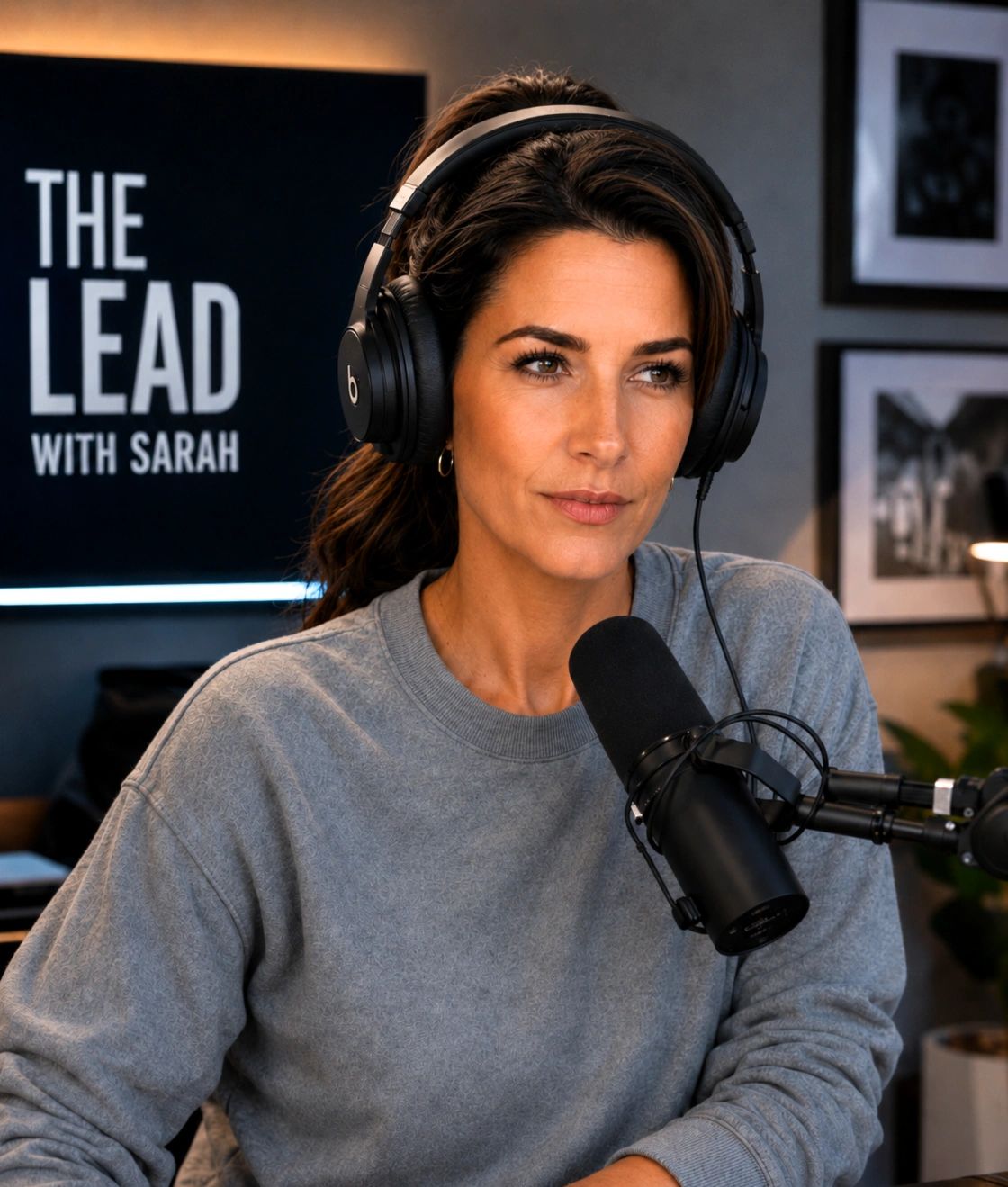 Sarah Price on the microphone