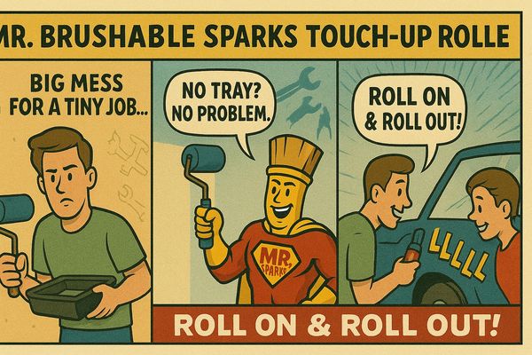  Mr. Brushable Sparks Touch-Up Roller – “Roll On & Roll Out”