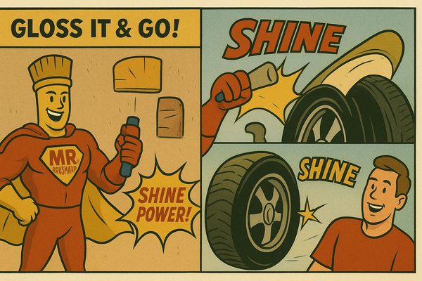 Mr. Brushable Sparks Tire Shine – “Gloss It & Go”