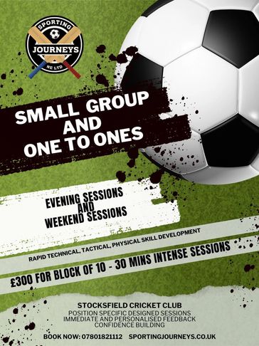 Small group and one-to-one football advert with Sporting Journeys 
