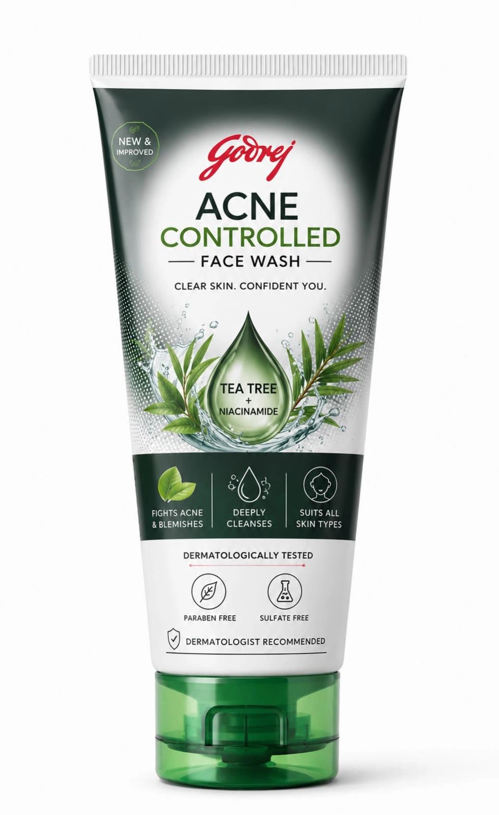 Godrej Acne Controlled Face Wash with tea tree and niacinamide.