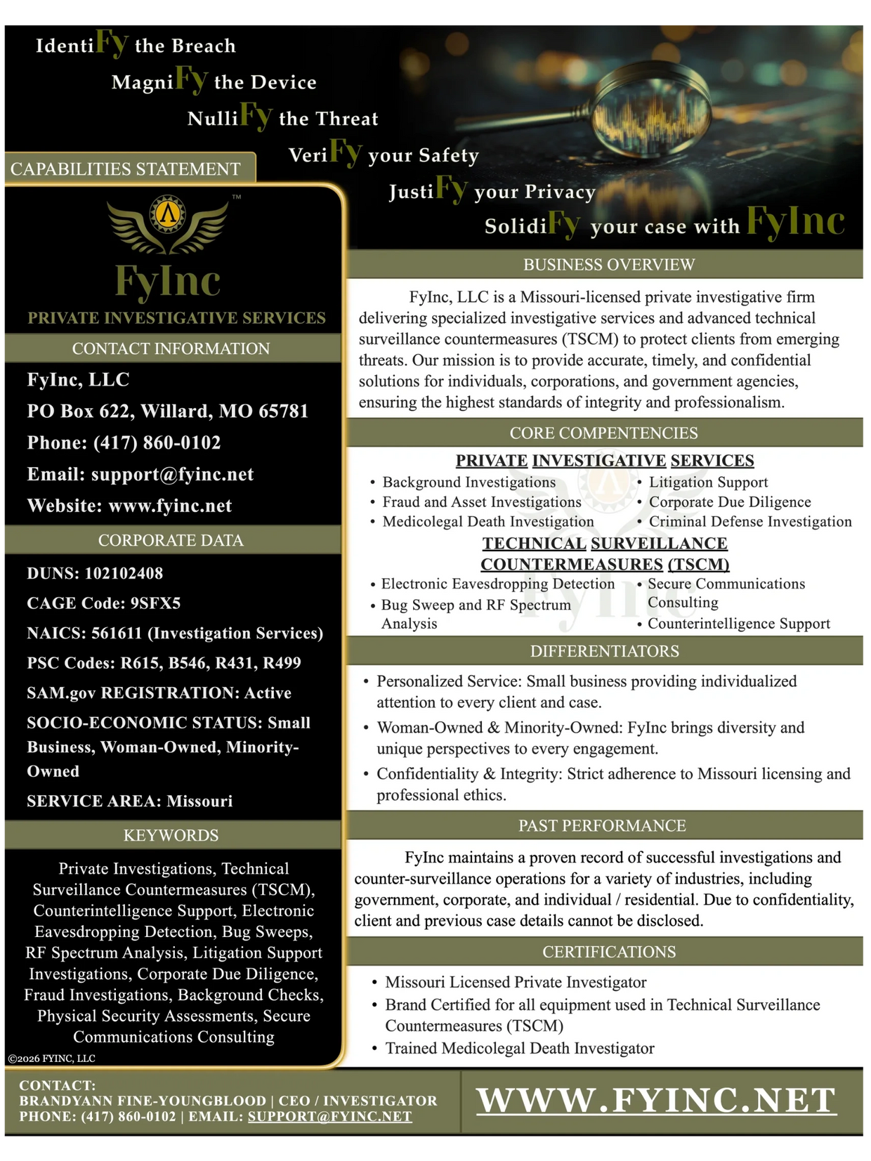 FyInc Capabilities Statement