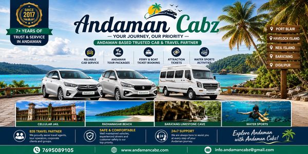 Andaman Cabz offers trusted cab and travel services in Andaman since 2017.