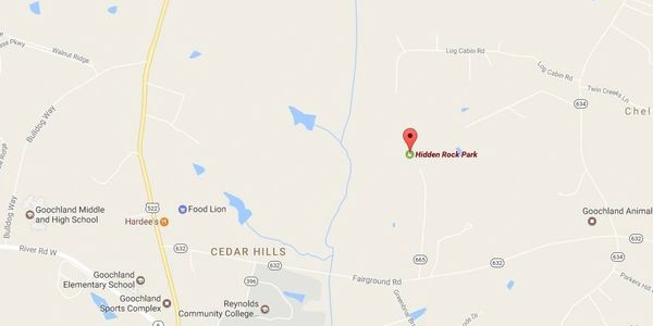 map of softball field in goochland