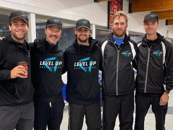 Level Up Goaltending's team photo from Edmonton Summer Camp St.Alberta