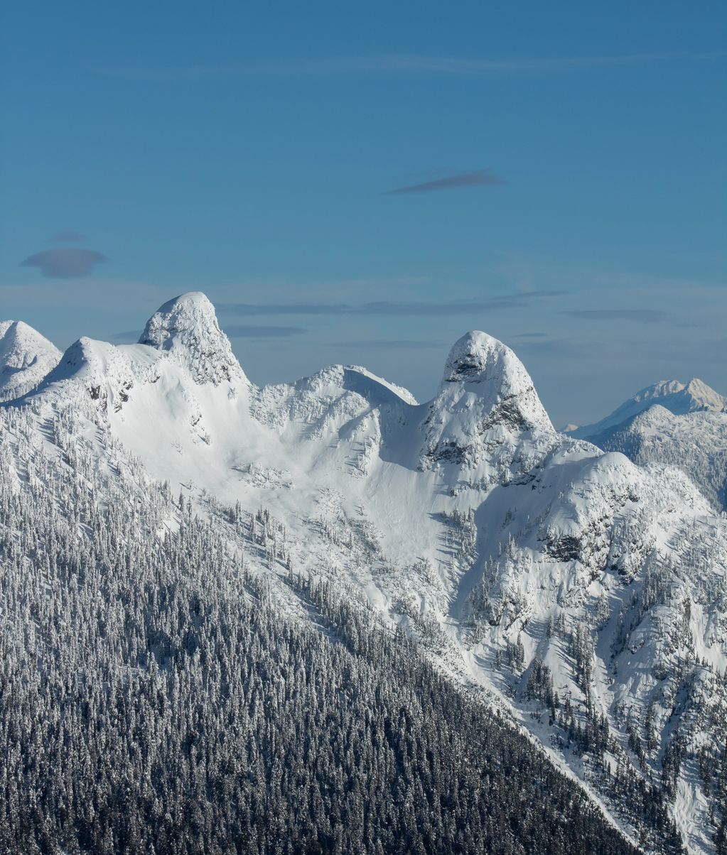 The Lions, in colour, as seen from Cypress.