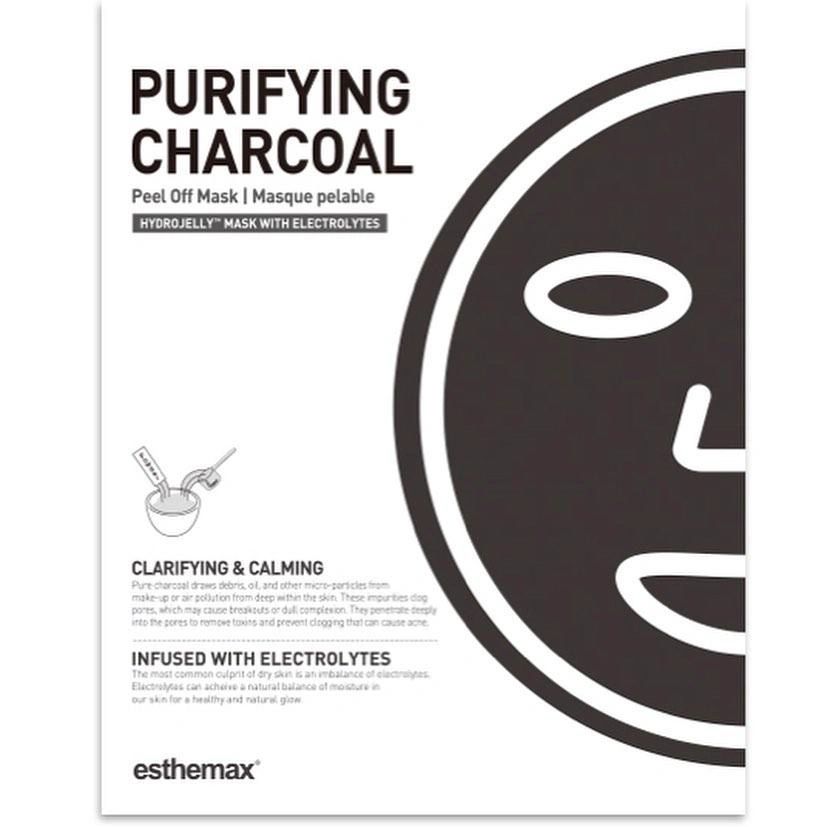 ESTHEMAX PURIFYING CHARCOAL HYDROJELLY PEEL-OFF MASK WITH ELECTROLYTES (2  Applications)