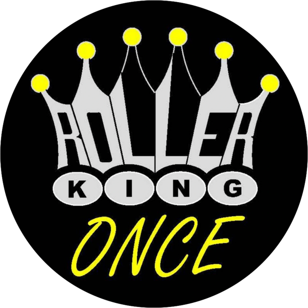 A stylized crown logo with the text 'ROLLER KING ONCE'.