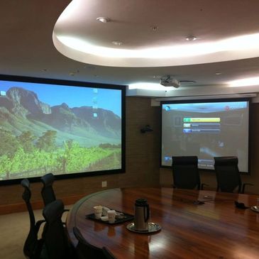 Conference room A/V setup.