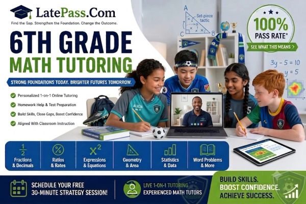 6th grade math tutoring with personalized online sessions and experienced tutors.