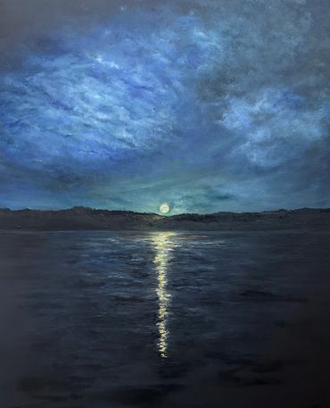 Midnight Moon

Oil on Canvas
28" x 24"

Original- $1,500
Canvas Print- $150
