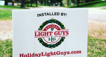 custom Christmas lights Kansas City sign