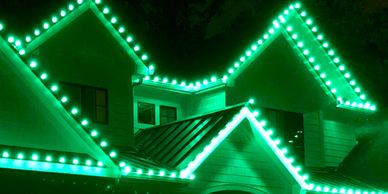 custom holiday light installation Overland Park Kansas 