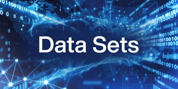 Digital theme with the words 'Data Sets'.