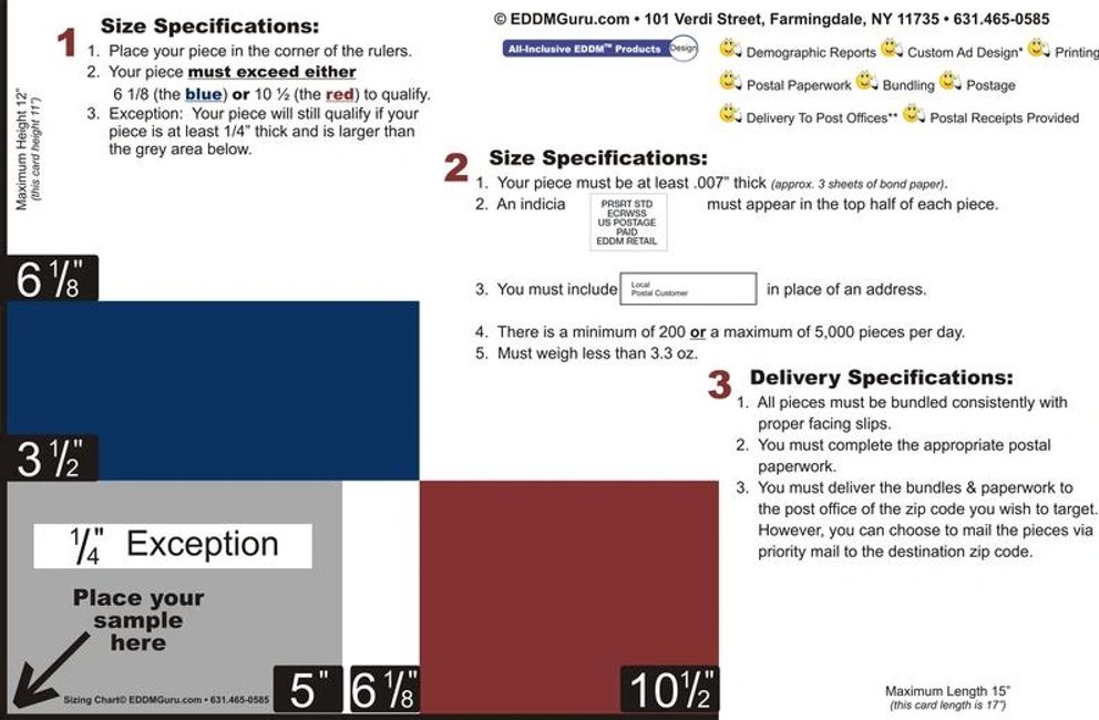 Eddm Sizes Bulk Mail Guru