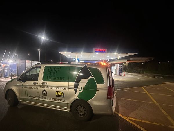 Fuel draining in Tesco in tiverton