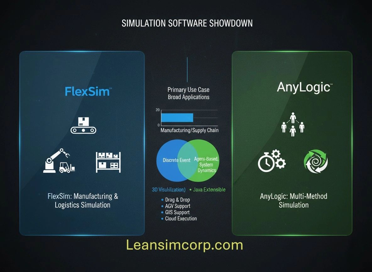 FlexSim vs AnyLogic: I Modeled Same in both and changed my career