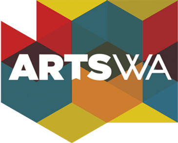 Colorful geometric logo with ARTsWA text.