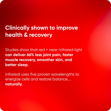 Red and near-infrared light improves health, recovery, and sleep naturally.
