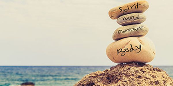 A picture of smooth stones near a beach shore