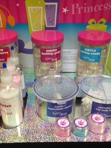 Make your own glitter lip gloss to take home for a treat for your friends.