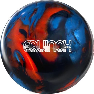 A colorful bowling ball with the word Equinox.