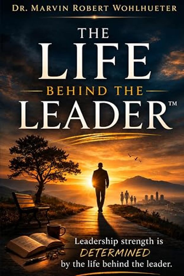Book cover titled 'The Life Behind the Leader' by Dr. Marvin Robert Wohlhueter.
