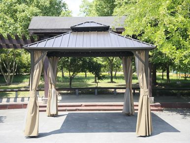 deluxe steel top gazebo