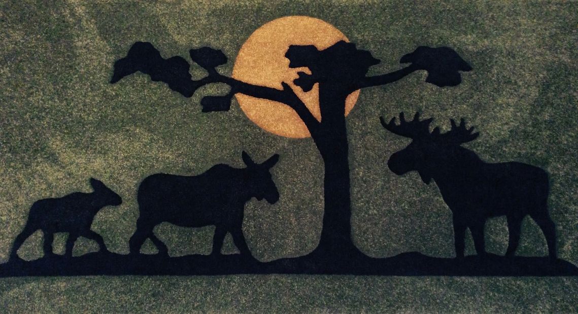 6x3 Moose Family Rug