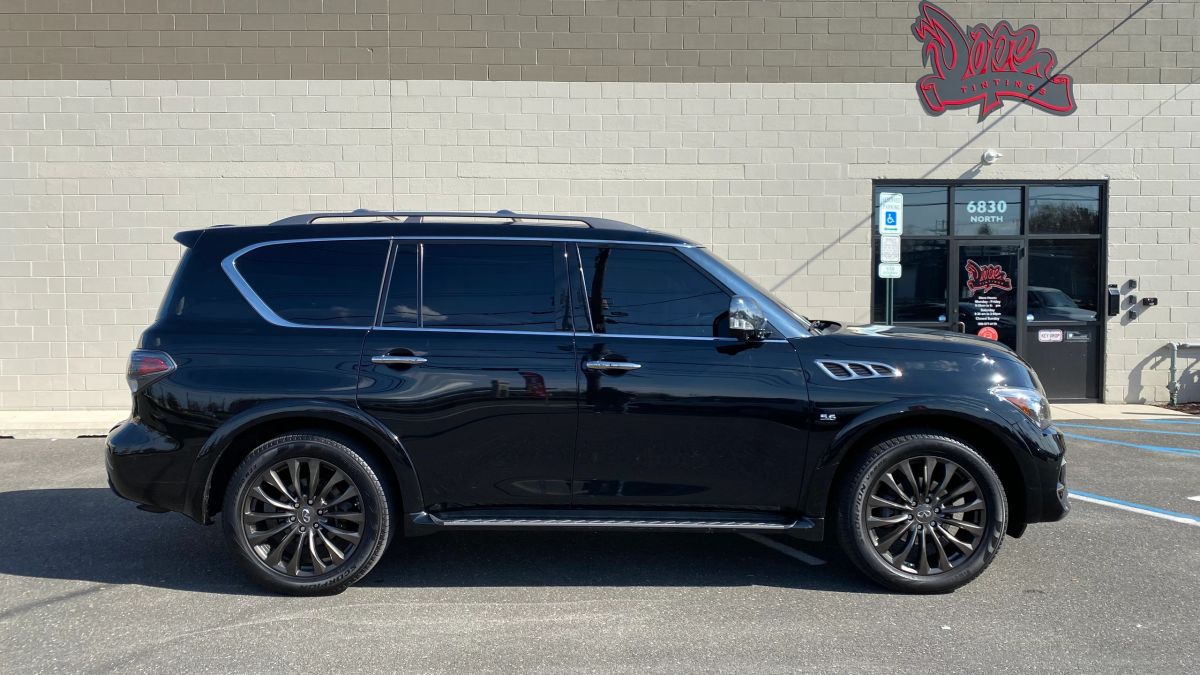 Infiniti QX80 window tint job 3 — Dope Tintings Pennsauken NJ