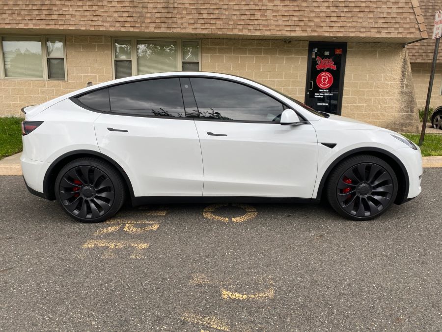 Tesla Model Y window tint job 5 — Dope Tintings Pennsauken NJ