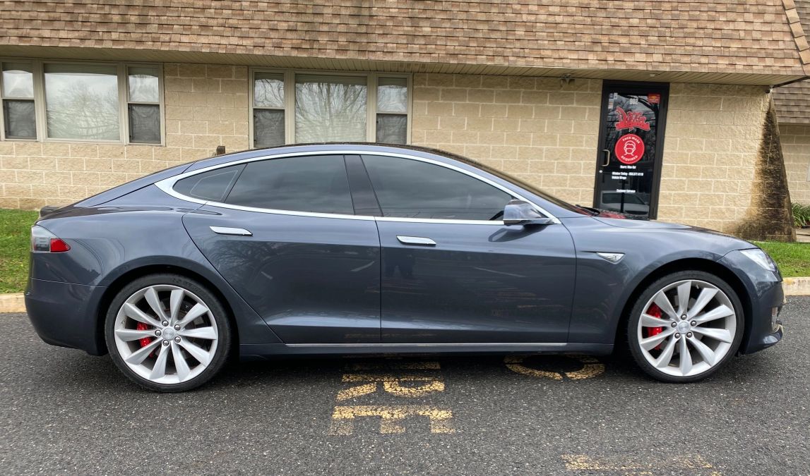 Tesla Model S window tint job 3 — Dope Tintings Pennsauken NJ