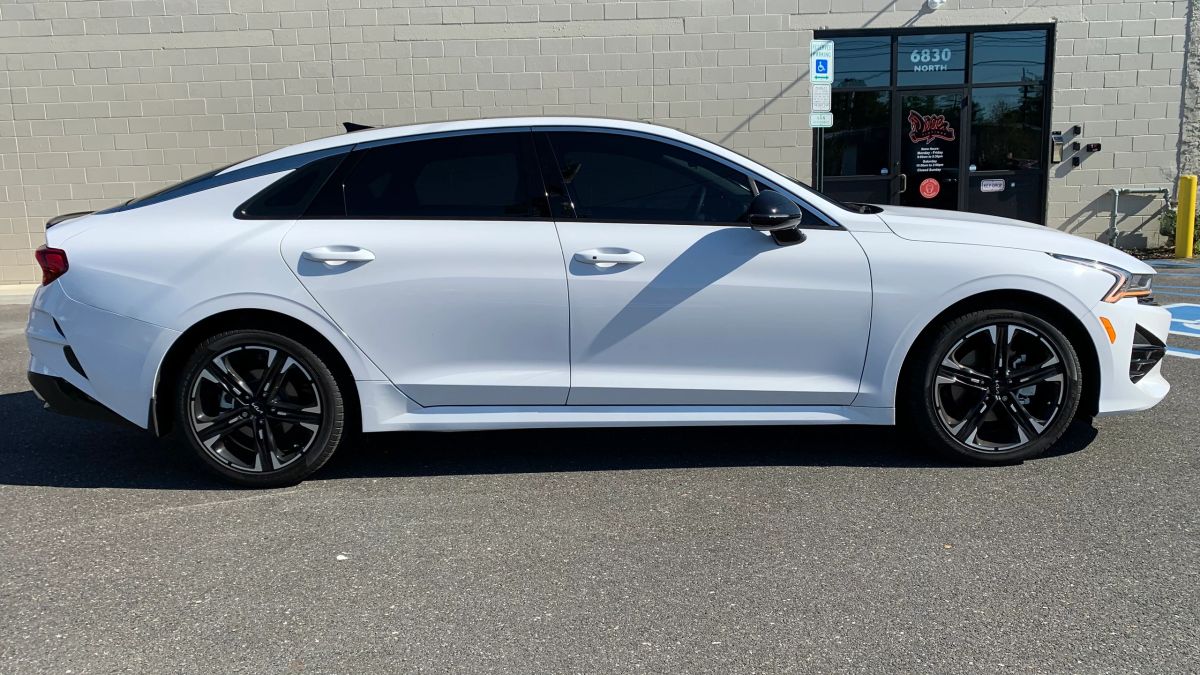 Kia K5 window tint job 9 — Dope Tintings Pennsauken NJ