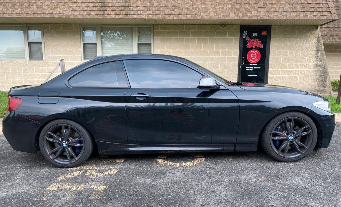BMW 2/M2 window tint job 2 — Dope Tintings Pennsauken NJ