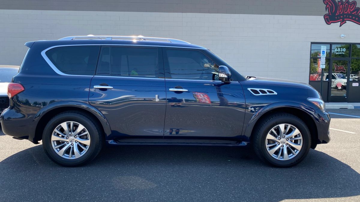 Infiniti QX80 window tint job 2 — Dope Tintings Pennsauken NJ
