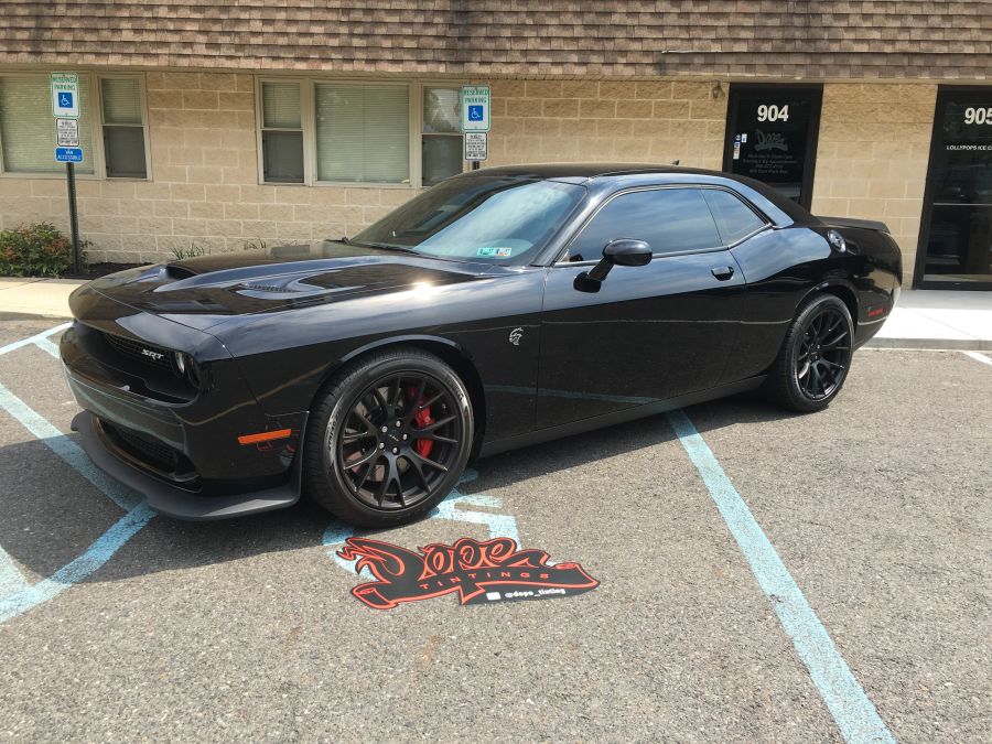 Dodge Challenger/Hellcat window tint job 4 — Dope Tintings Pennsauken NJ