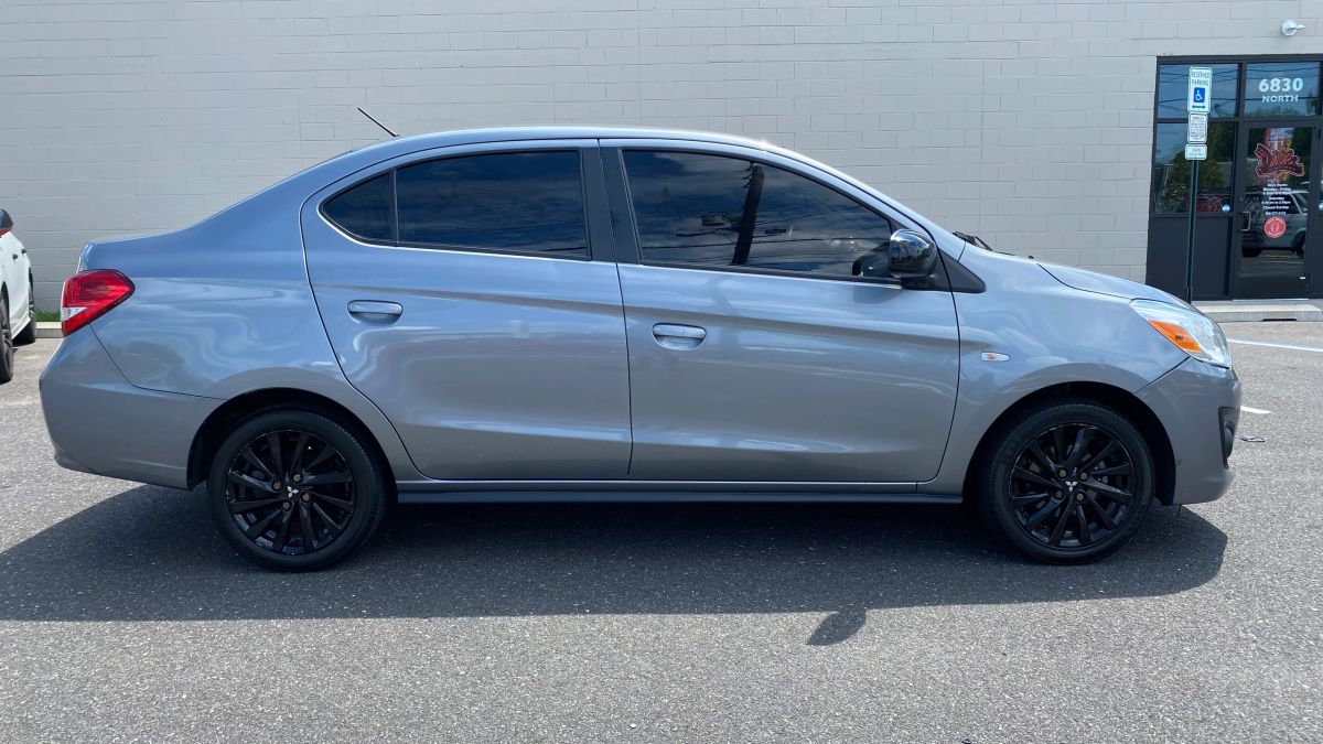 Mitsubishi Mirage window tint job 2 — Dope Tintings Pennsauken NJ