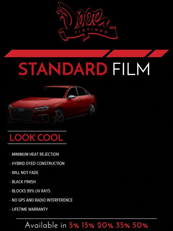 Standard Film Prices at Dope Window Tinting in Pennsauken, NJ.