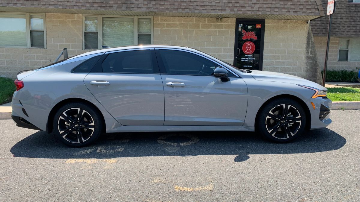 Kia K5 window tint job 8 — Dope Tintings Pennsauken NJ