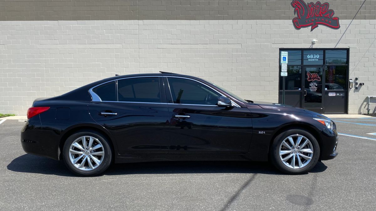 Infiniti Q50/60 window tint job 9 — Dope Tintings Pennsauken NJ