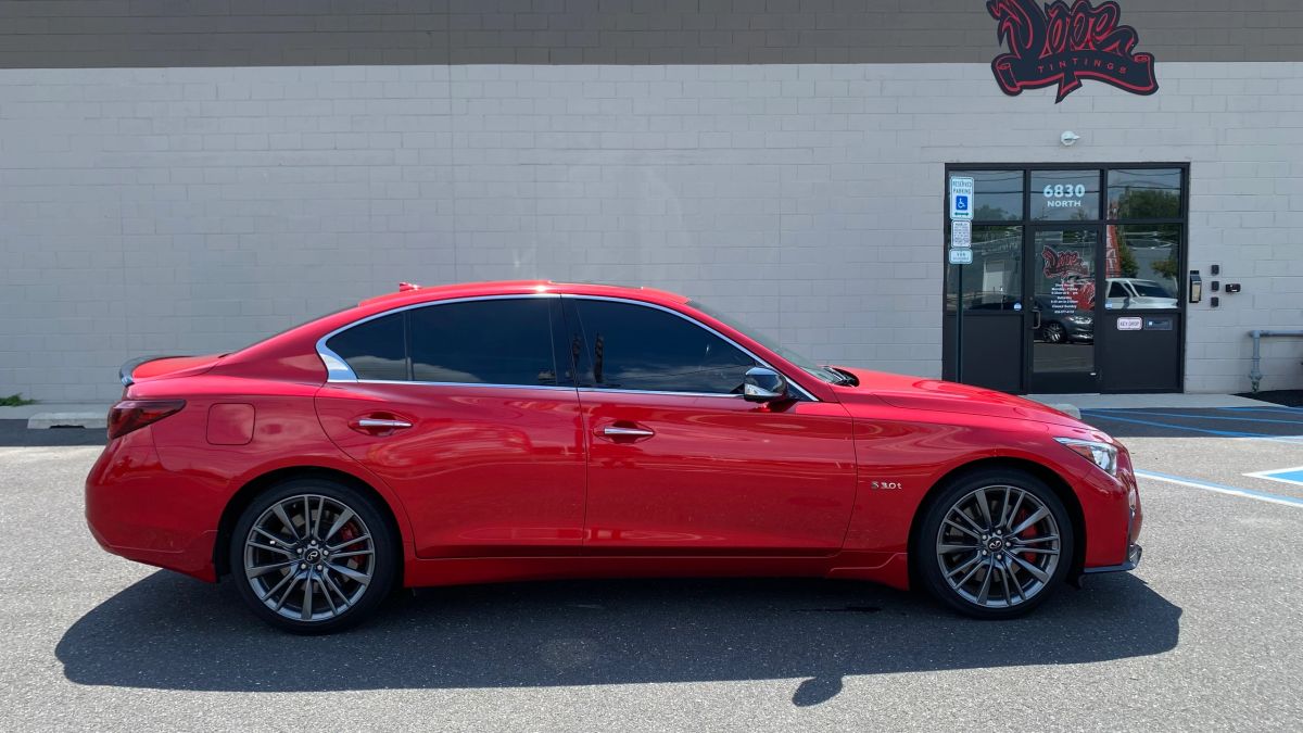 Infiniti Q50/60 window tint job 17 — Dope Tintings Pennsauken NJ