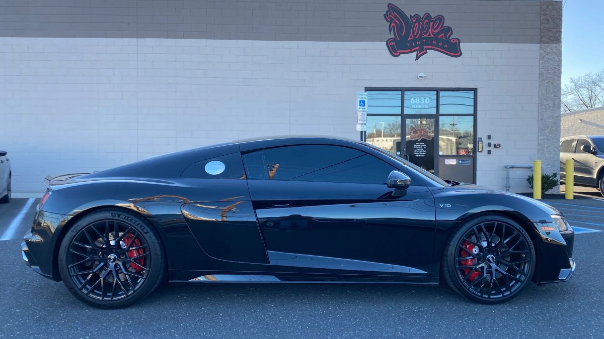 Audi R8 window tint job 2 — Dope Tintings Pennsauken NJ