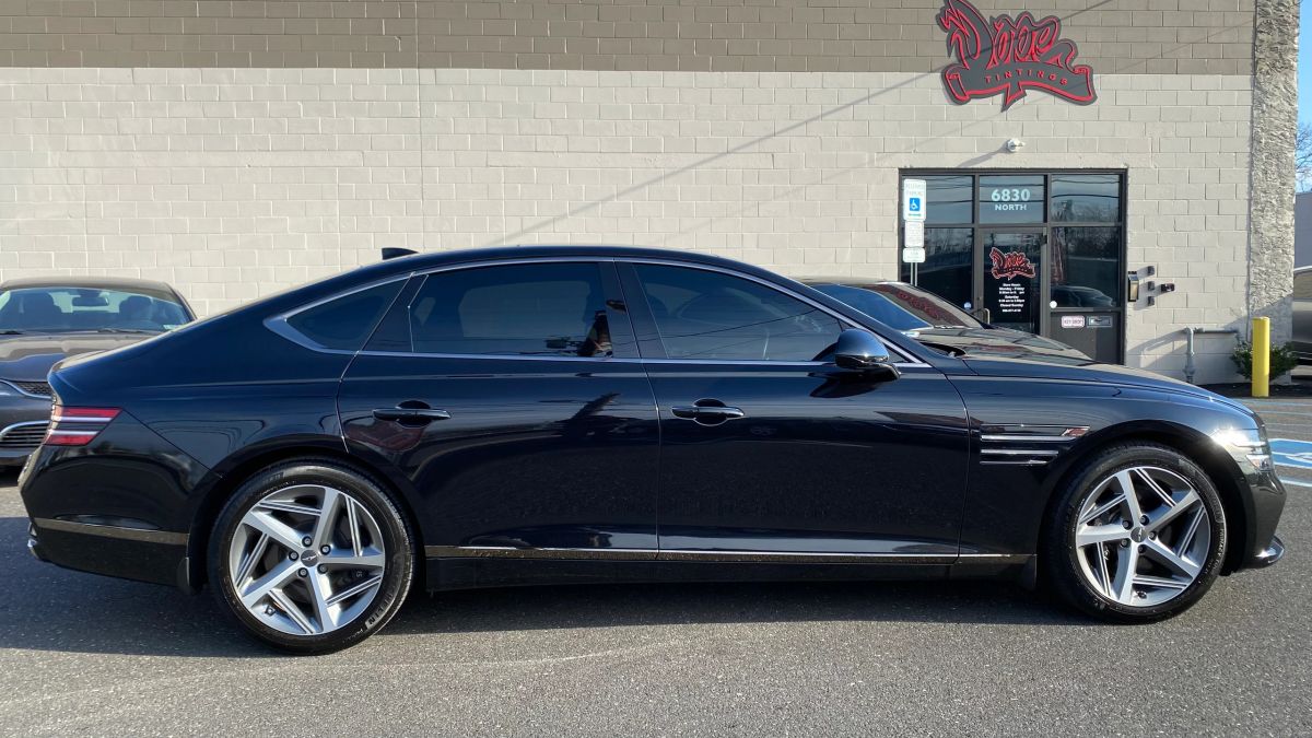 Hyundai G80 window tint job 3 — Dope Tintings Pennsauken NJ