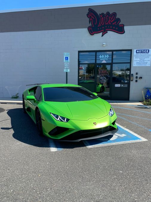 Lamborghini Huracan window tint job 3 — Dope Tintings Pennsauken NJ