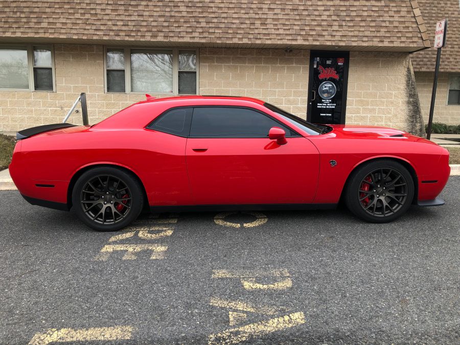 Dodge Challenger/Hellcat window tint job 2 — Dope Tintings Pennsauken NJ