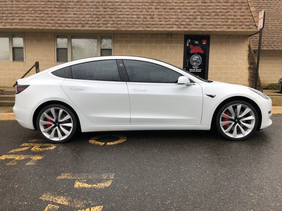Tesla Model 3 window tint job 2 — Dope Tintings Pennsauken NJ