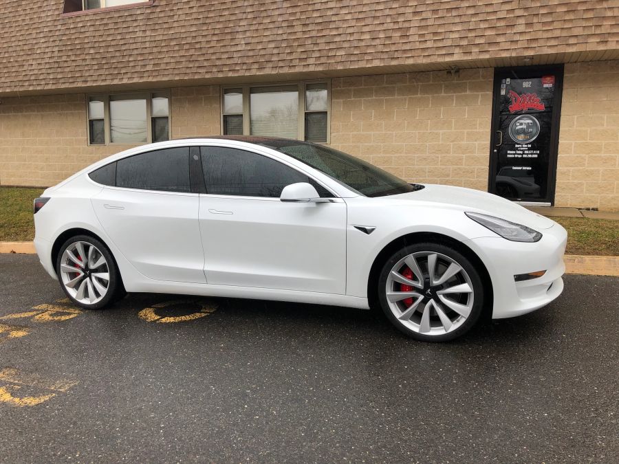 Tesla Model 3 window tint job 3 — Dope Tintings Pennsauken NJ